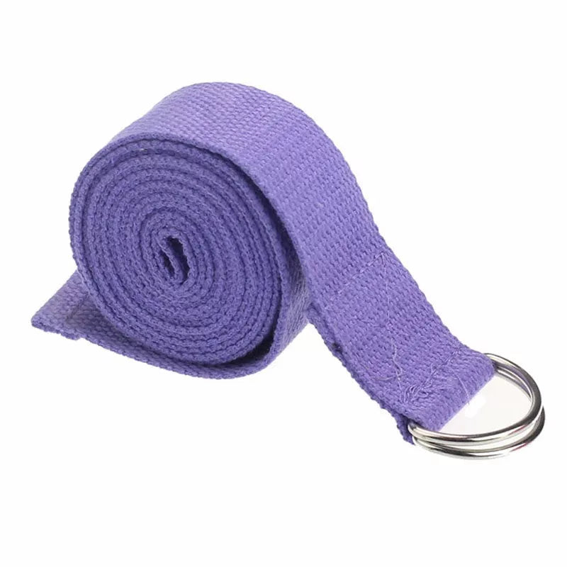 Adjustable cotton yoga tension band in various colours for flexibility training