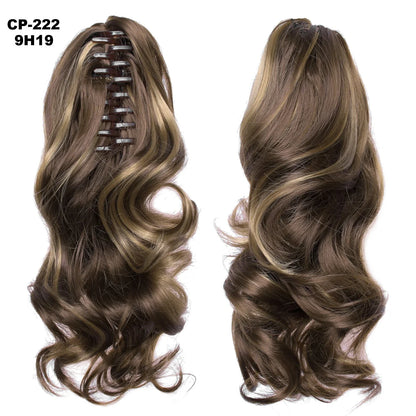 Stylish ponytail hair extension with natural-looking waves for a glamorous hairstyle
