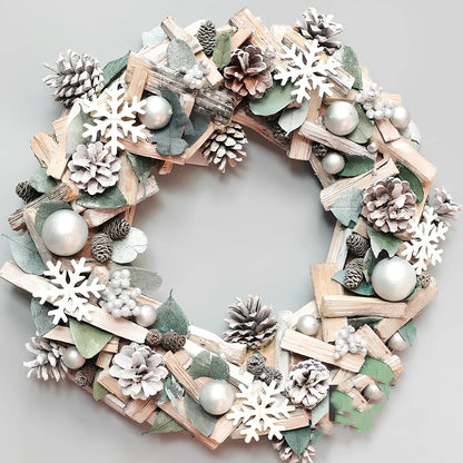 Nordic Porvoo Christmas wreath collection showing five size options from 18cm to 34cm in red and silver colours