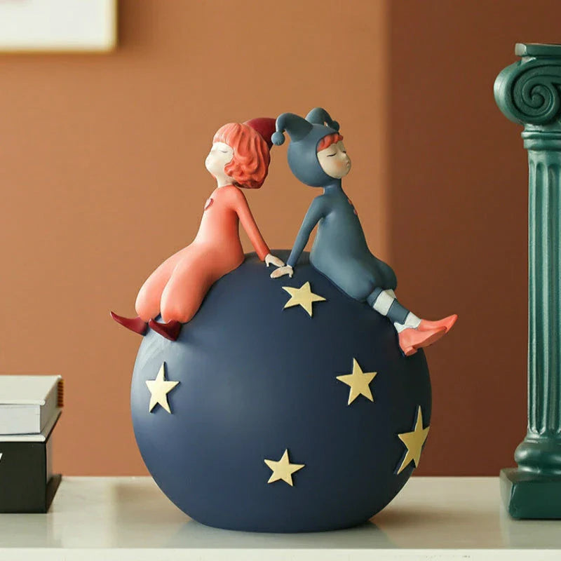 Beautifully sculpted resin elf figurine ornaments with intricate details, perfect for adding a touch of whimsical woodland charm to your home decor