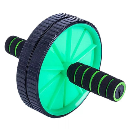 Double Wheel Abdominal Wheel in red, blue, green, and yellow for core exercises