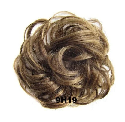 Hair ring wig in various colours from 1# to Burg, showing synthetic fibres and natural hairline for temporary styling