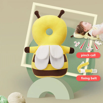 Baby head protection cushion backpack with anti-fall pillow for toddlers in various colours