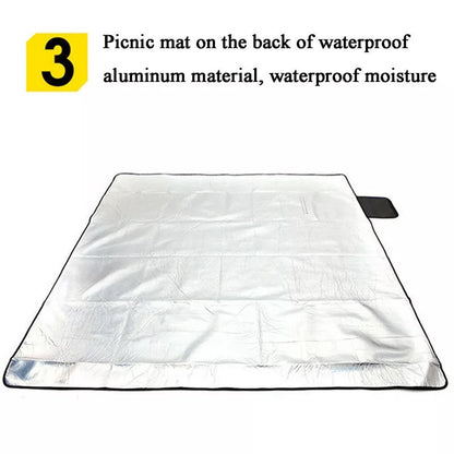 Waterproof outdoor picnic mat with cushioning, available in multiple designs
