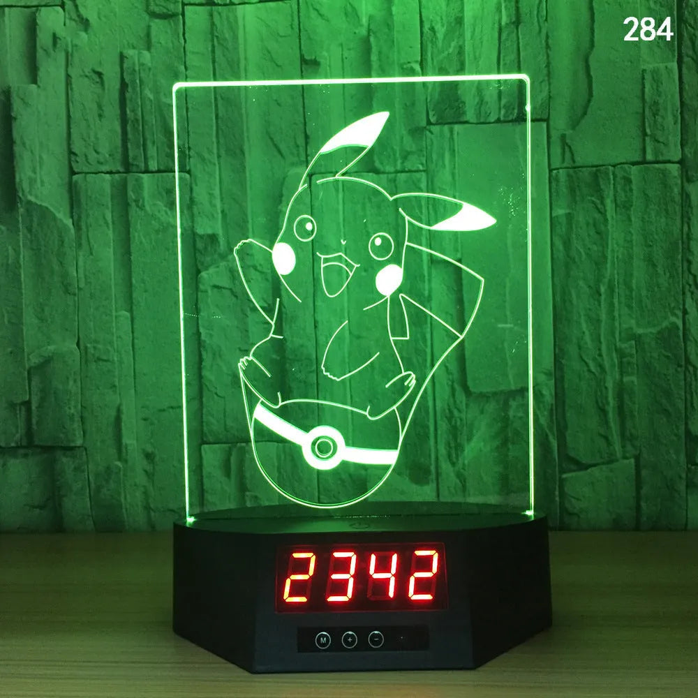 Glowing 3D dolphin LED night light with wireless charging base and remote control on bedside table