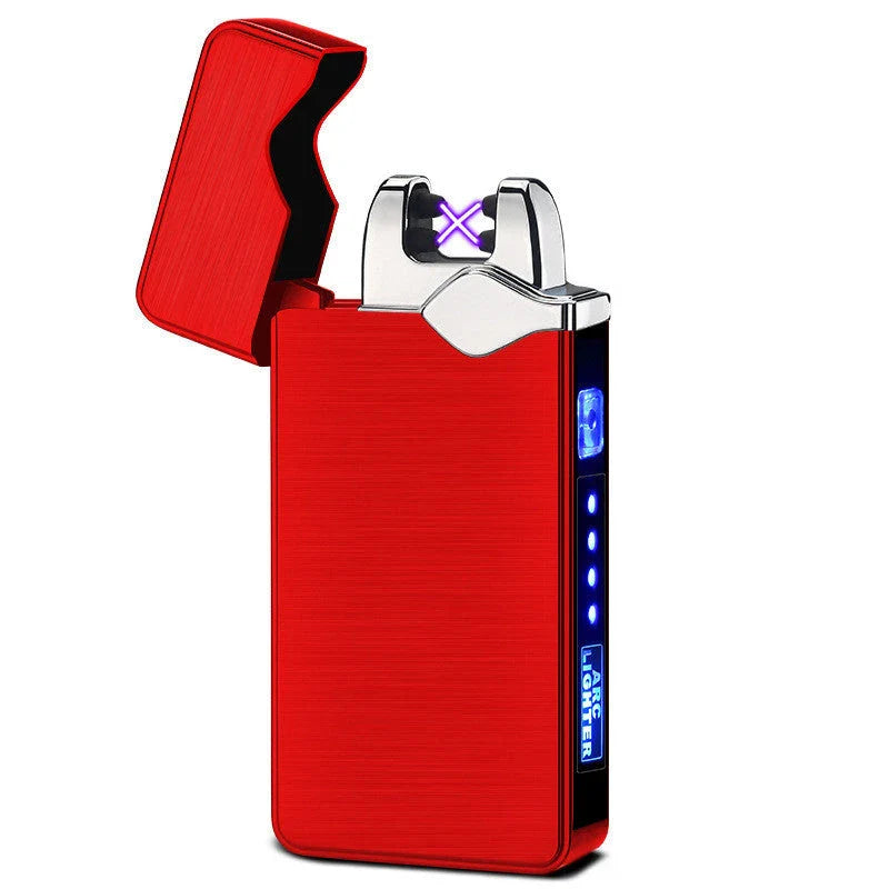 A premium, fingerprint-activated lighter with a sleek, ice-plated zinc alloy body for modern British consumers