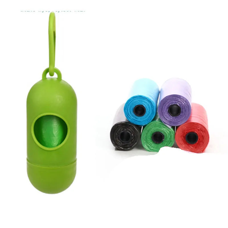 Coloured dog waste bags for pet cleanup measuring 22.5 by 30 centimetres