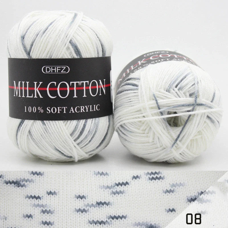 Vibrant multi-color jacquard knitting yarn for cosy handmade creations