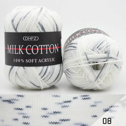 Vibrant multi-color jacquard knitting yarn for cosy handmade creations