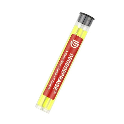 4.0mm mechanical pencil for drawing with colour lead refills in yellow, orange, blue, green, rose red, and orange red