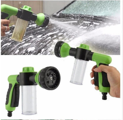 Premium high-pressure water gun with 8-in-1 adjustable nozzle for versatile household and automotive cleaning