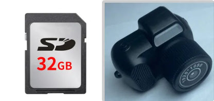 Black Y3000 HD outdoor sports camera with 0.96-inch screen, shown with a memory card.