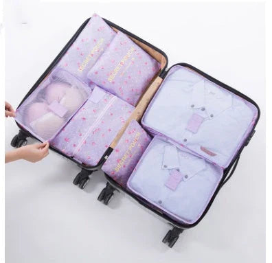 High-quality 6-in-1 waterproof travel organizer cubes in various colors for efficient packing and organization