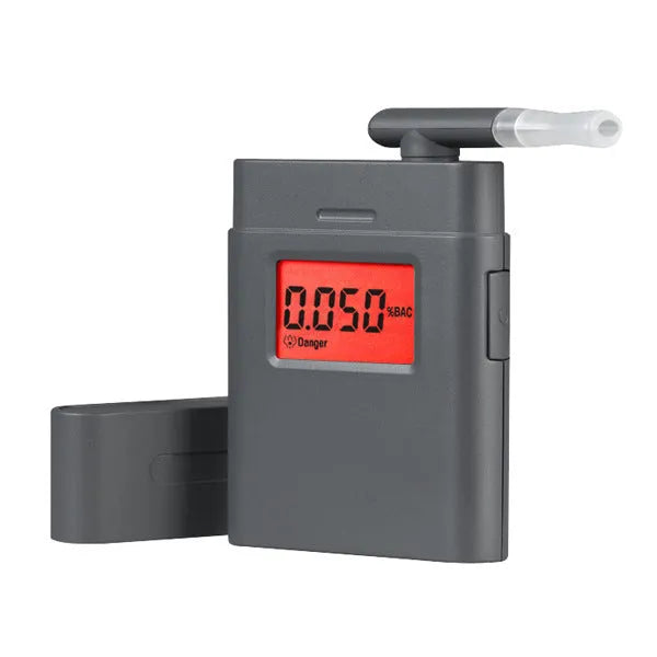 Black At-838 handheld personal alcohol breathalyser device.