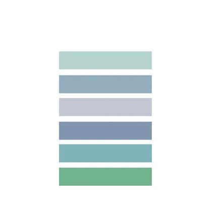 Morandi Japanese paper tape set of 6 rolls, 9mm x 3m, in ten muted colour options