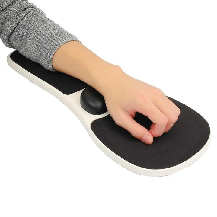 Ergonomic computer armrest mouse pad with adjustable design and memory foam wrist support for improved posture and reduced strain