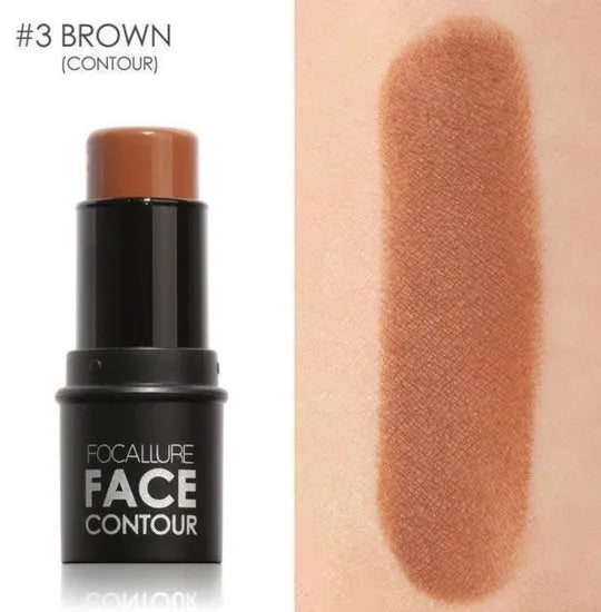 Face contour highlighter cosmetic product shown in one of four available shades A, B, C, or D.