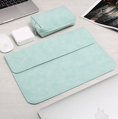 Frosted laptop sleeve for MacBook Pro Air 11-16 inch, in Blue Deep Grey Green Khaki Light Grey Pink