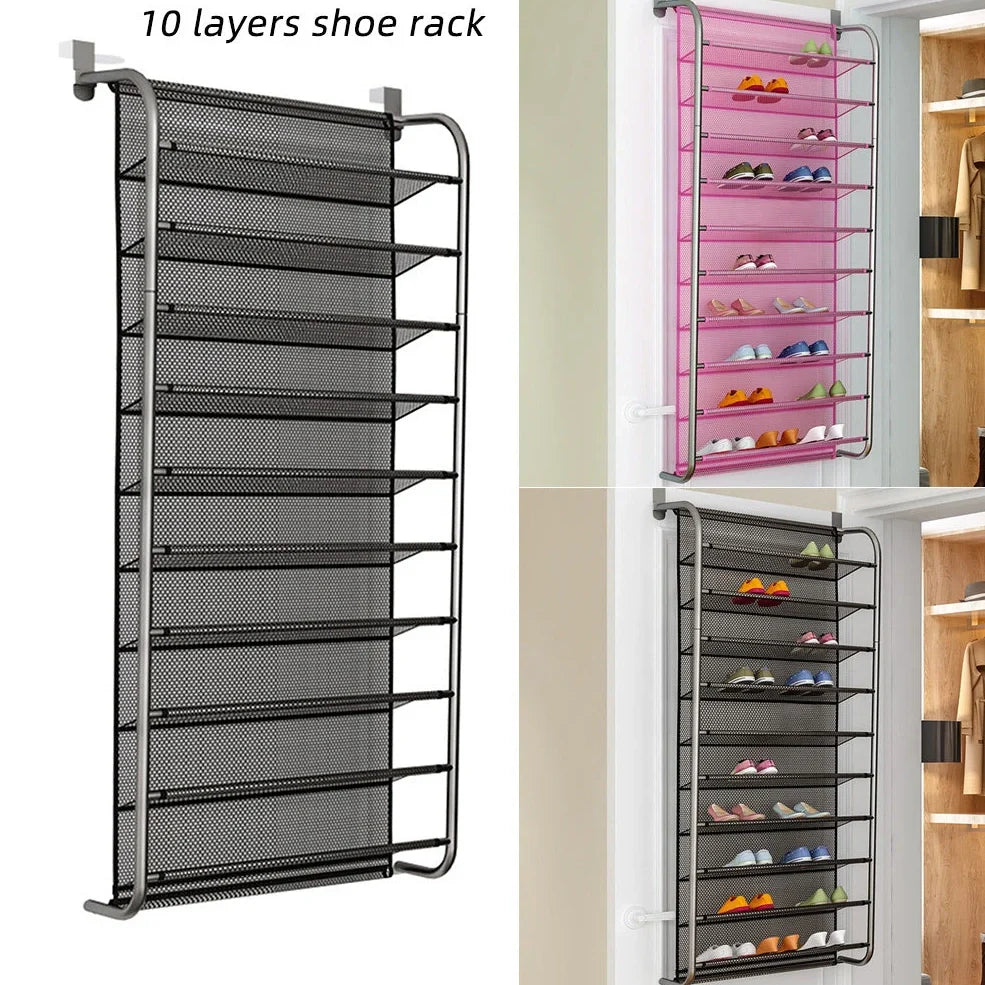 Rattan dormitory shoe cabinet with hook mounting, 40cm wide storage for 12 pairs