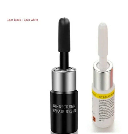 Vacuum function glass crack repairing tool set with connecting soft rod