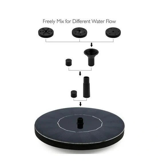 Solar-powered floating garden fountain enhancing outdoor space with eco-friendly water feature