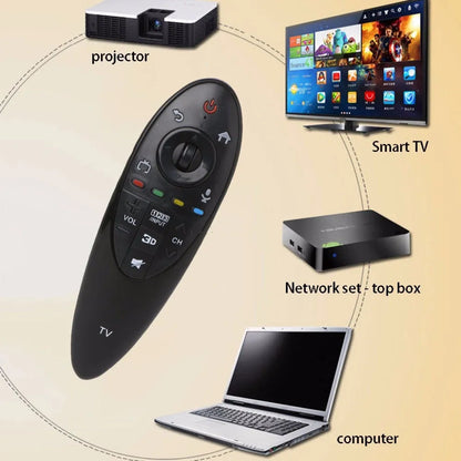 Black universal remote control replacement for LG AN-MR500G Smart TV.