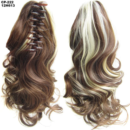 Stylish ponytail hair extension with natural-looking waves for a glamorous hairstyle