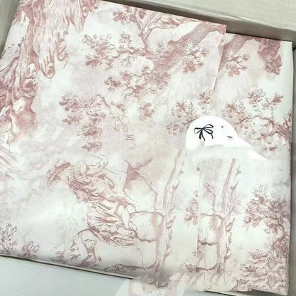 French Mg tissue paper in Pink Purple and Purplish Purple colours measuring 50x70cm with retro style design