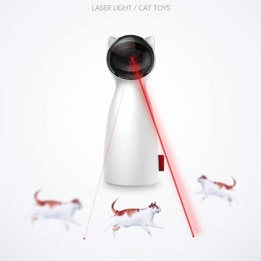 Automatic Laser Teaser: A smart and durable pet toy that captivates cats with a mesmerizing laser light show and adjustable features for interactive playtime.