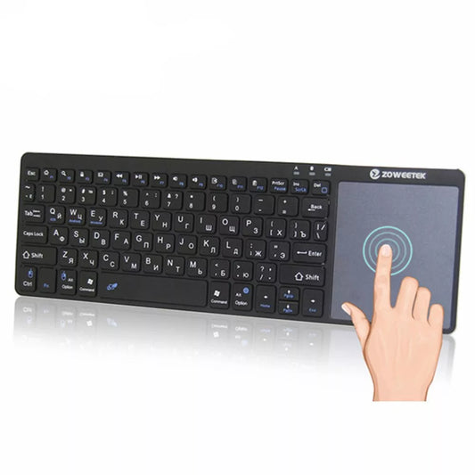 Zoweetek K12BT-1 Mini Wireless Bluetooth Keyboard with touchpad for Smart TV, PC, and Android devices