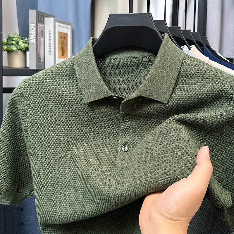 Loose fitting pure cotton short sleeve pullover in grey colour showing casual design