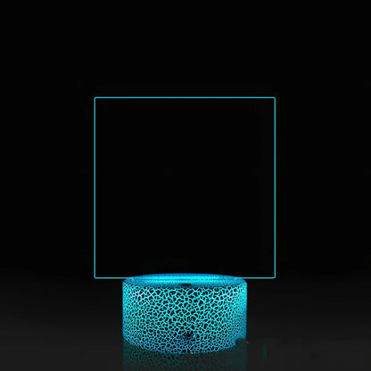 3D acrylic LED message board on black ABS base, 96cm x 40cm, with touch colourful lights and stylus