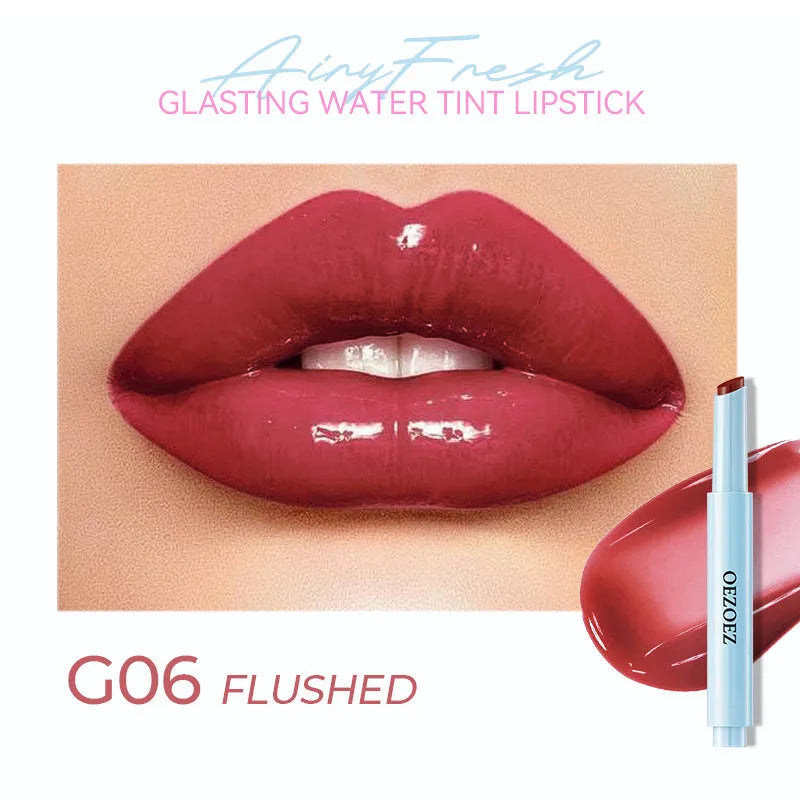 Waterproof moisturising lipstick in six colour shades with 1.8g content