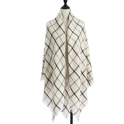 Luxury plus-sized double-sided cashmere-like scarf shawl in various colours