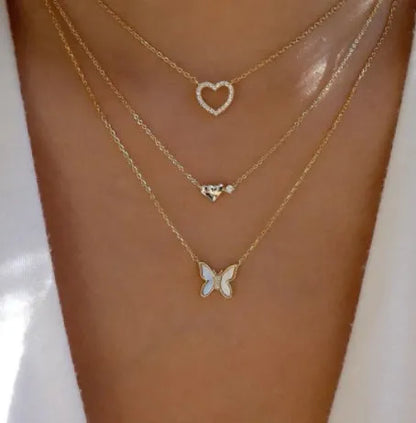 Gold plated alloy Devil's Crystal Necklace with pendant, adjustable 21cm to 50cm circumference, fashion women's jewellery