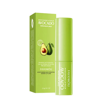 Anti-chapped lip moisturising lipstick tube with multiple formula variant labels