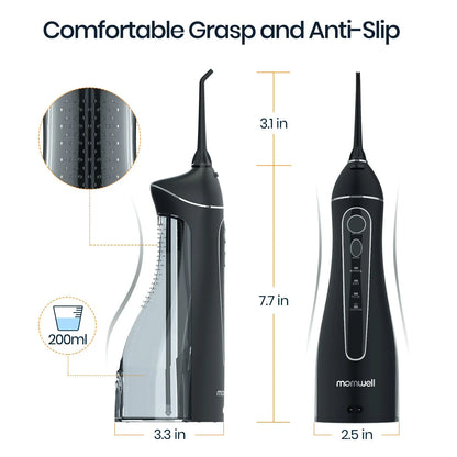 Black Prooral portable oral irrigator water pick with 300mL tank
