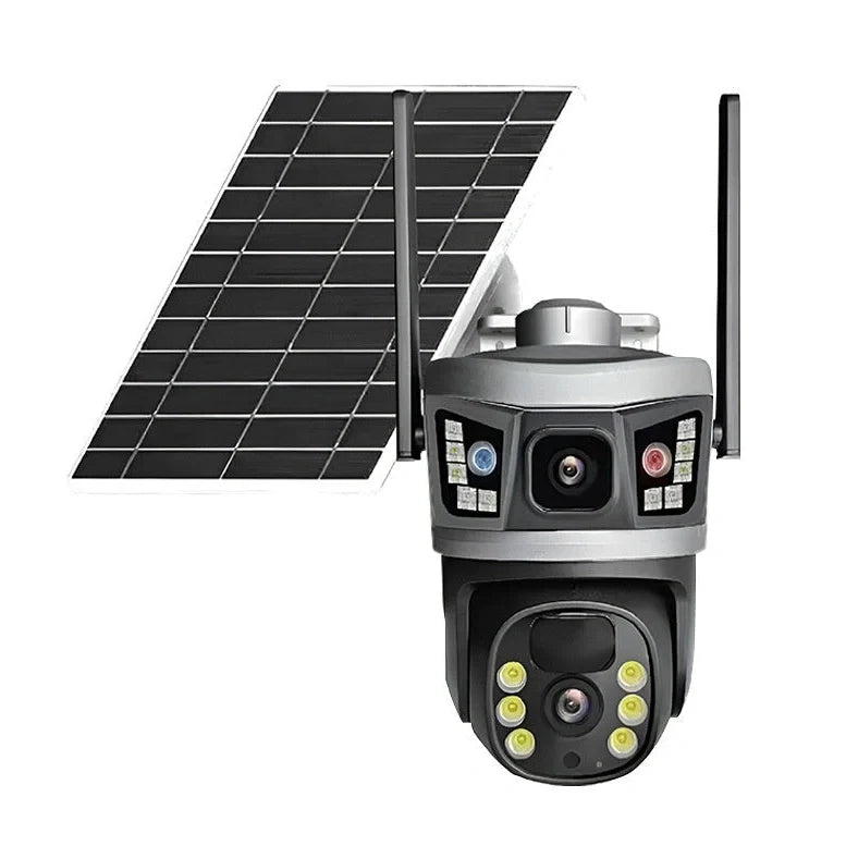 10x zoom monitoring camera ball machine with solar panel and compact 2.5-inch design