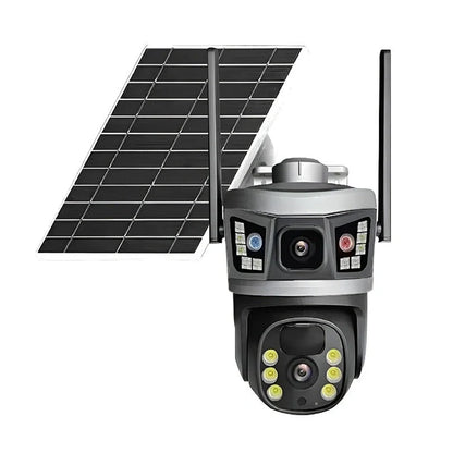10x zoom monitoring camera ball machine with solar panel and compact 2.5-inch design