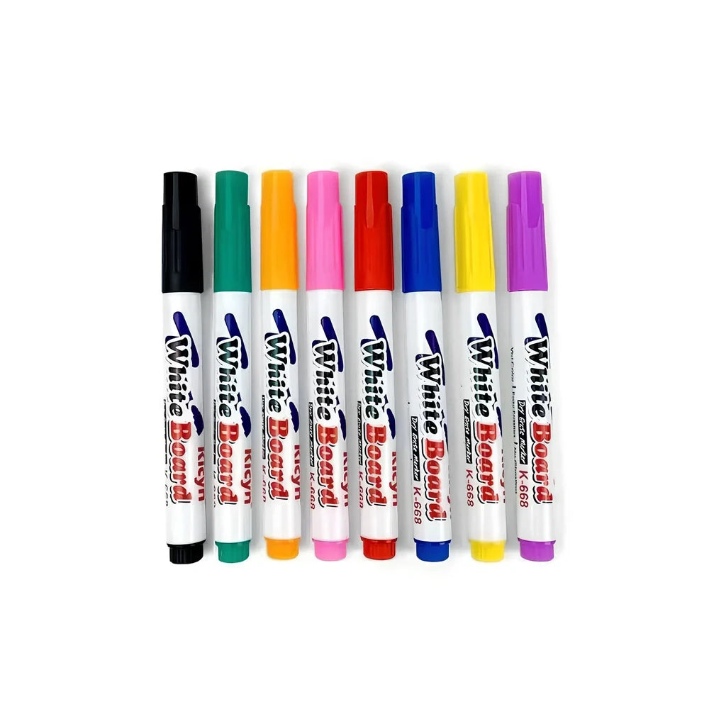 Children's floating water painting pens with oil-based colours and plastic spoon for creating temporary artwork