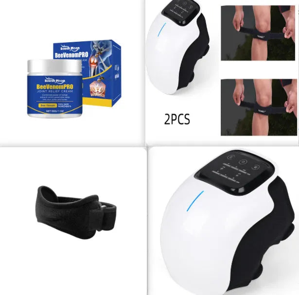 Herbal joint cream jar with knee massagers and knee pad set