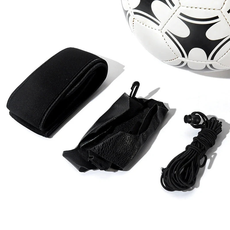 Adjustable Football Trainer for soccer skills development with elastic strap and waist belt