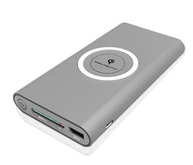 Universal mobile power bank with wireless charging and 10000mAh capacity