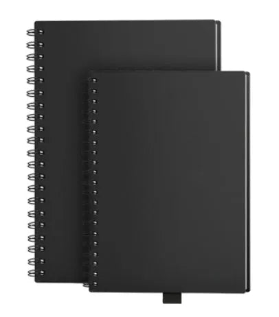 Business intelligence notebook with PVC cover, 30 sheets, 181 x 255 mm, A5 and B5 options, audio recording and handwriting recognition