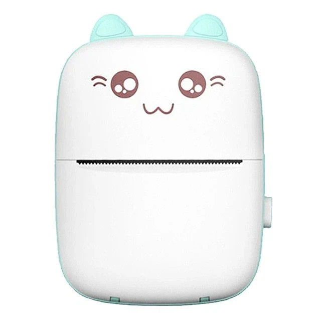 A compact, portable Bluetooth wireless photo printer for mobile devices, featuring high-quality thermal printing, rechargeable battery, and easy app connectivity.