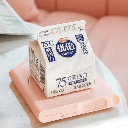 Touch the Warm mechanical USB heating cup pad in pink colour with USB cable