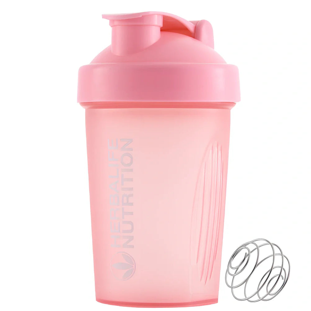 400ml sport shaker bottle with screw cap and stainless steel mixing ball inside