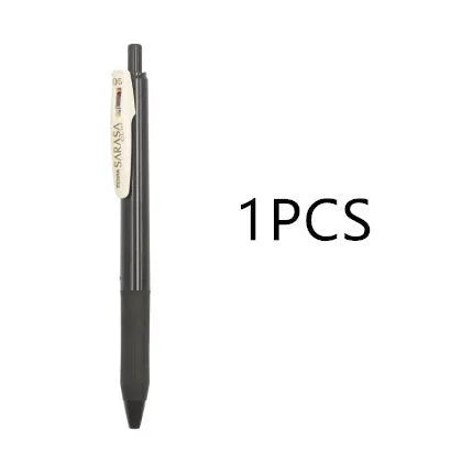Press The Water gel pen with 0.5mm bullet tip neutral ink in 12 retro and new retro colour options including wine red, dark green, lake blue, camel yellow and galen red