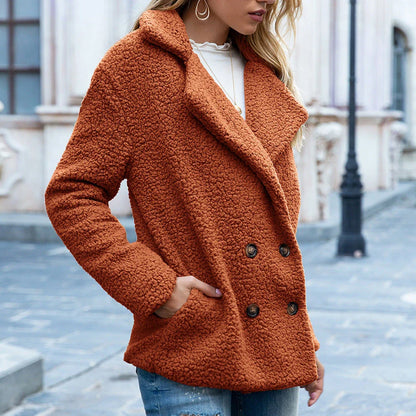 A cozy, plush winter jacket for women in a variety of stylish colors and sizes