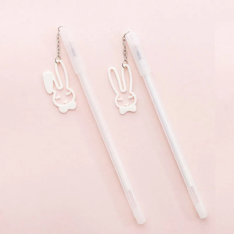 Paper crane rabbit pendant gel pen with 0.38mm tip and 17cm plastic shell